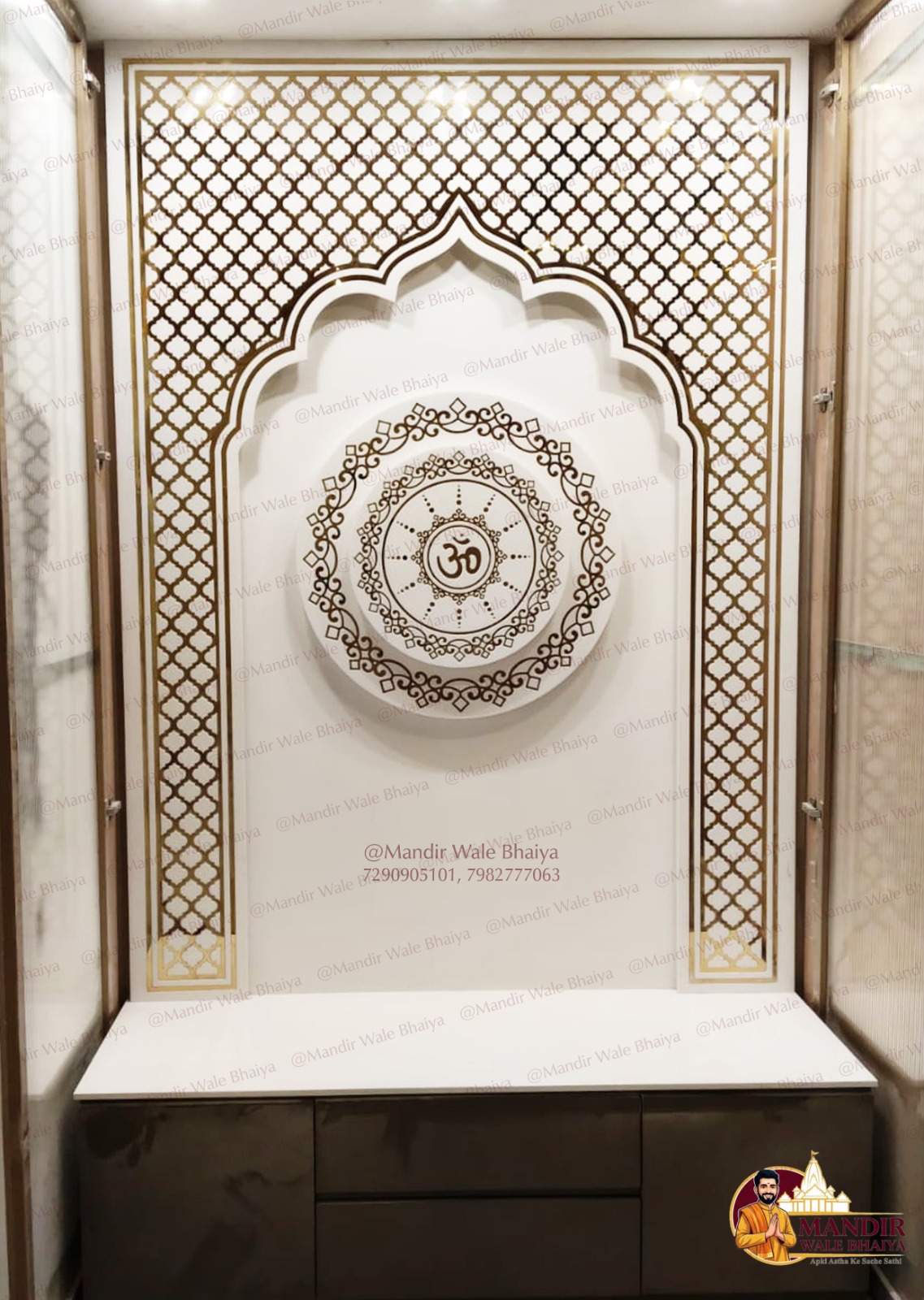 Difference Between Corian, Marble, and Wood Mandirs